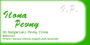 ilona pevny business card